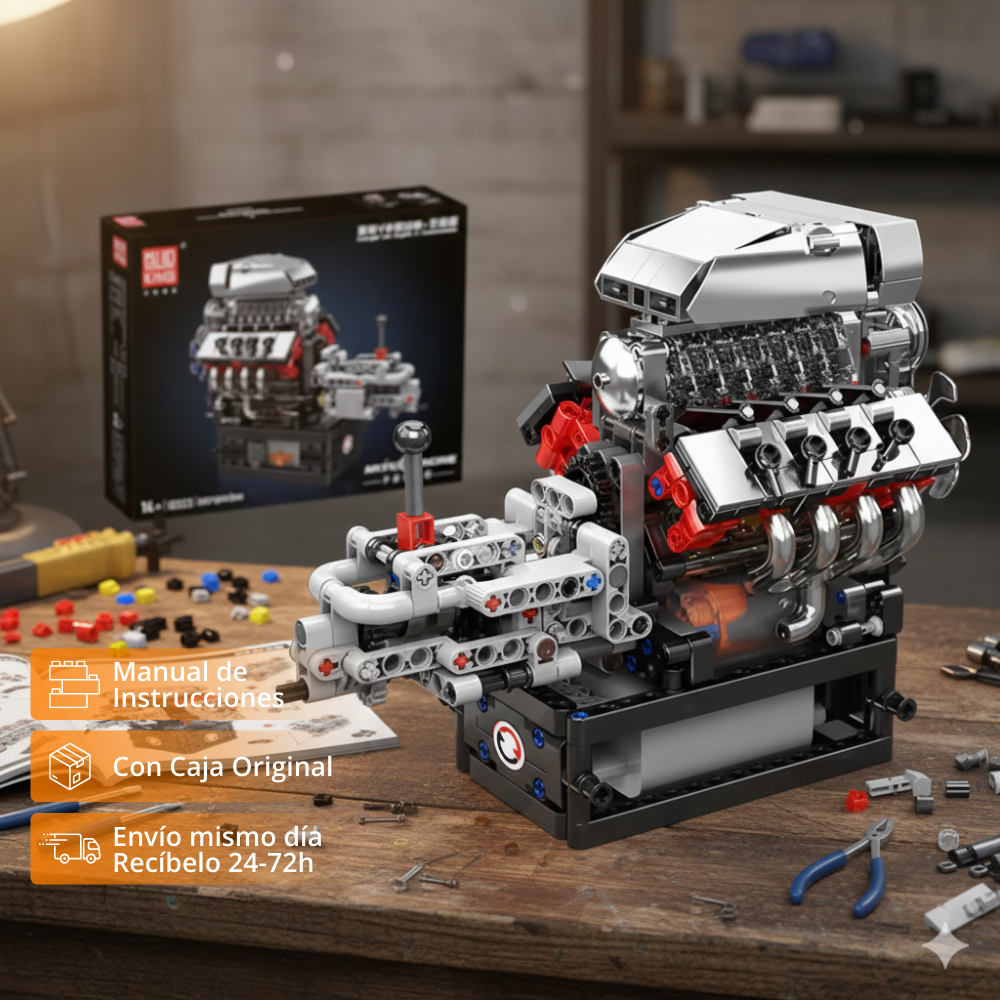 Mould King Motor Dodge V8 con Motor Eléctrico (855 pzas)