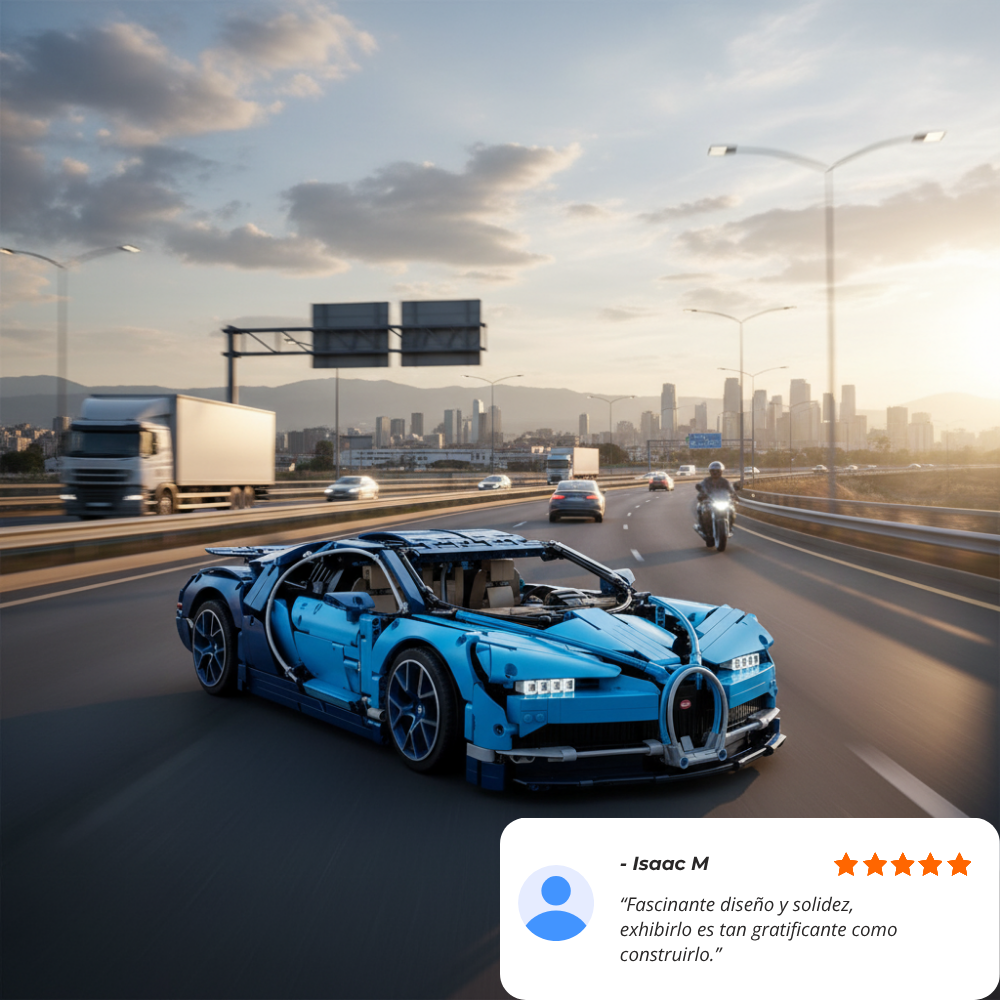 Super Deportivo Azul – Escala 1:8 (3599 pzas)