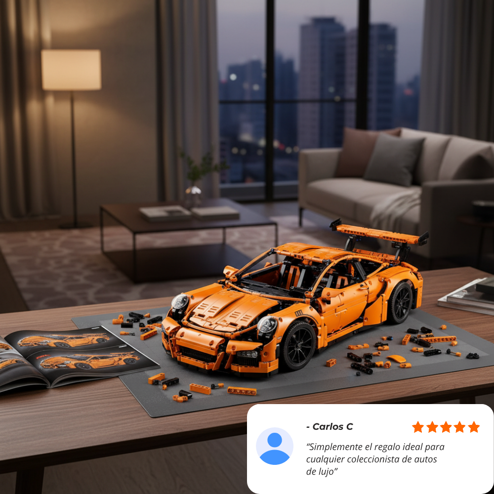 911 GT3 Deportivo Naranja Escala 1:8  (2704 pzas)