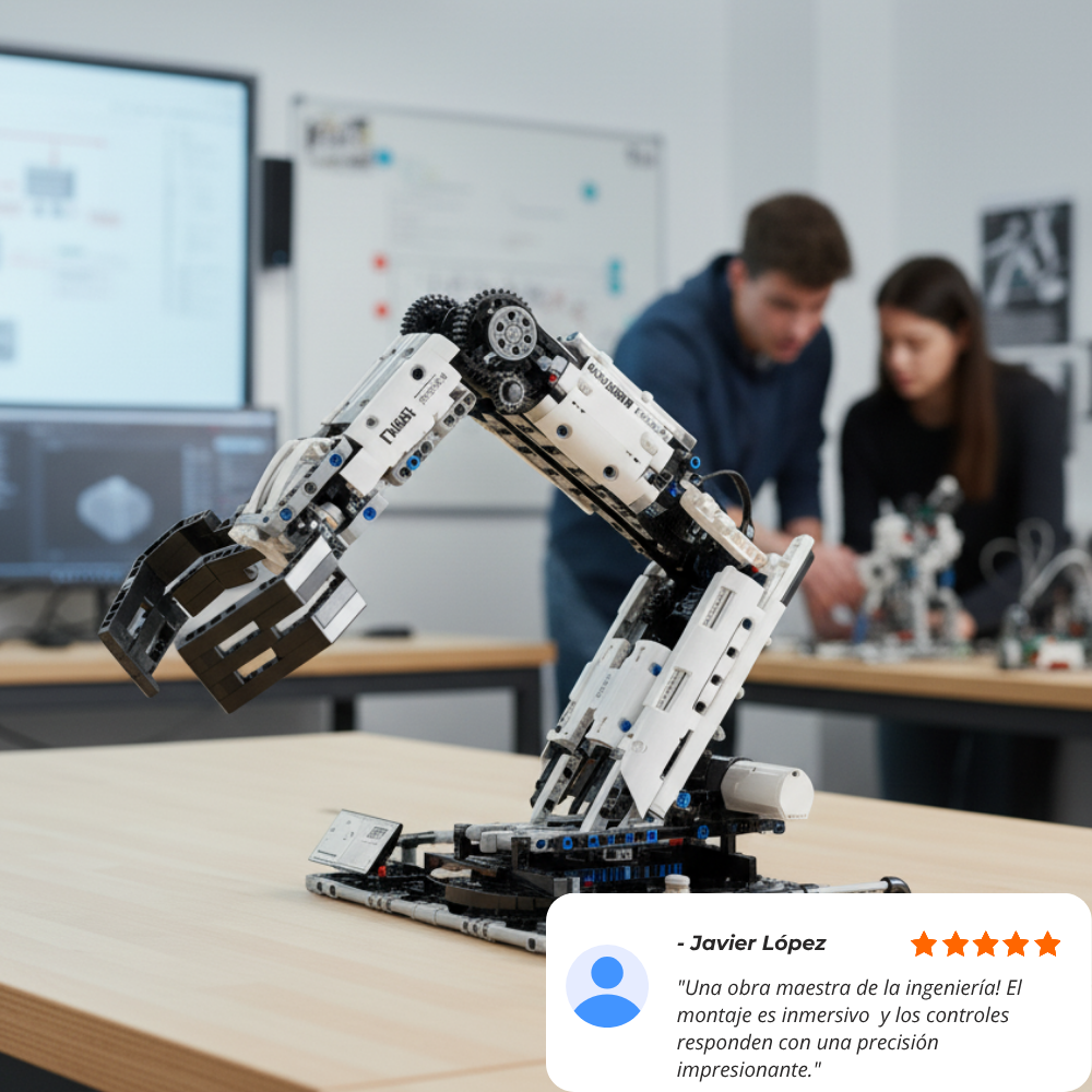 Brazo Robótico Programable T2007 con batería y 4 motores (784 pzas)