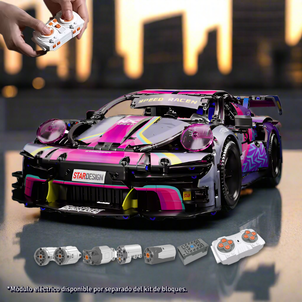 911 RSR Cyberpunk: Deportivo GT Morado (1611 pzas)