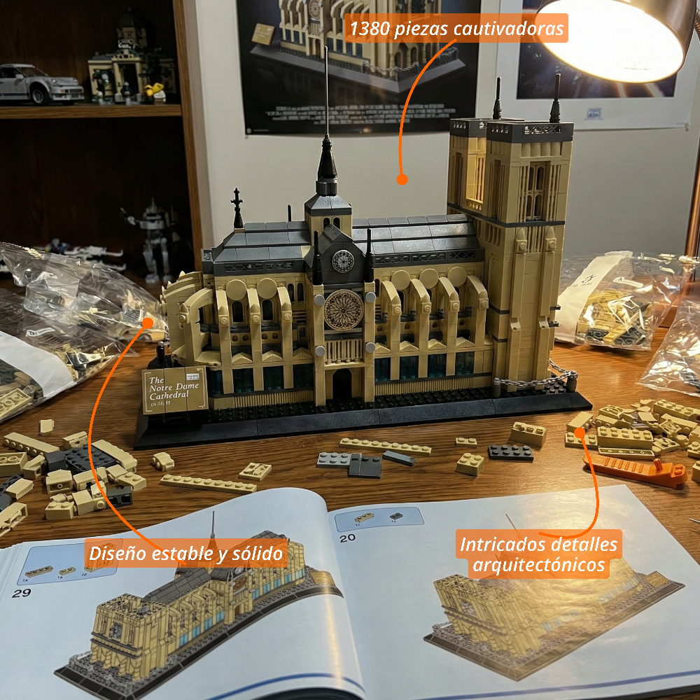 WANGE Catedral de Notre Dame de París: Set de Construcción  (1380 pzas)
