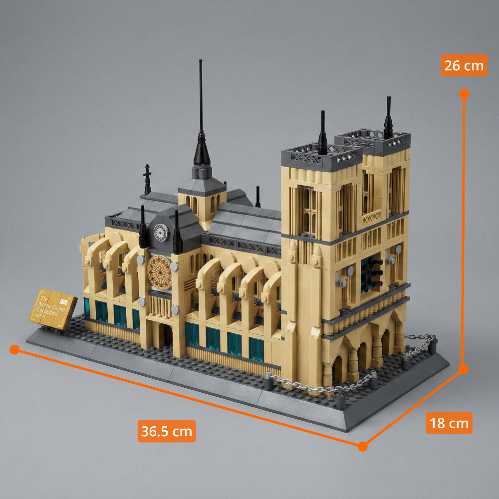 WANGE Catedral de Notre Dame de París: Set de Construcción  (1380 pzas)