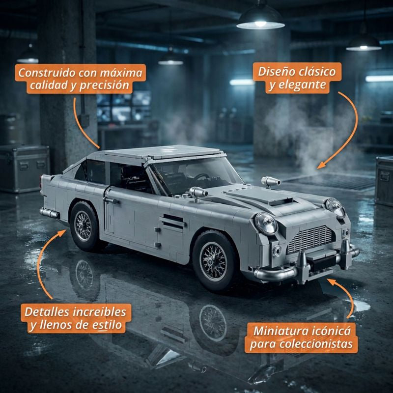Aston Martin DB5: Vehiculo del Espía Clásico (1439 pzas)