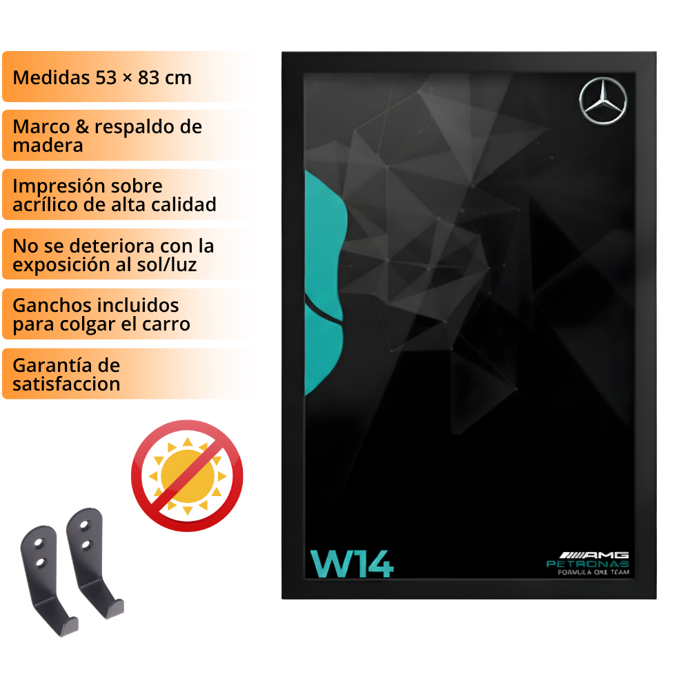 Exhibidor Para F1 Mercedes AMG W14