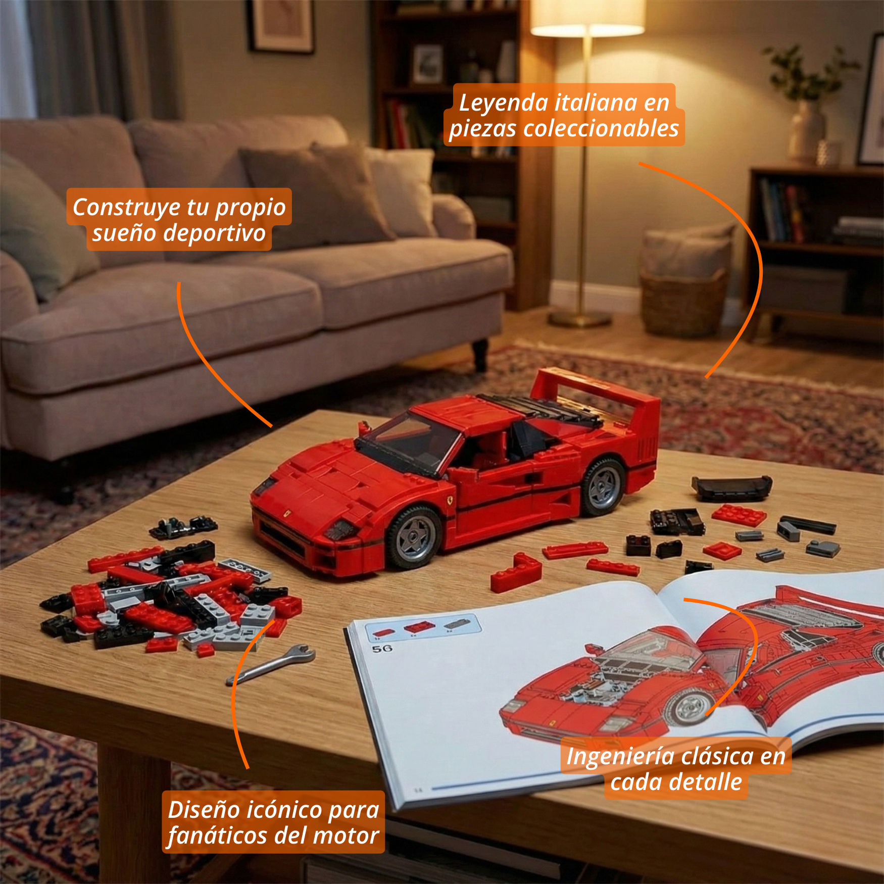 F40: Super Deportivo  (1192 pzas)