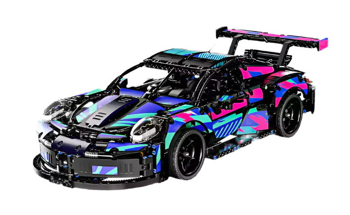 911 RSR Cyberpunk: Deportivo GT Morado (1611 pzas) - imagen destacada 2