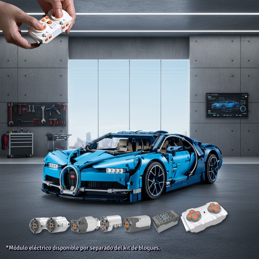 Kit de Motor Compatible con Super Deportivo Azul (Escala 1:8)