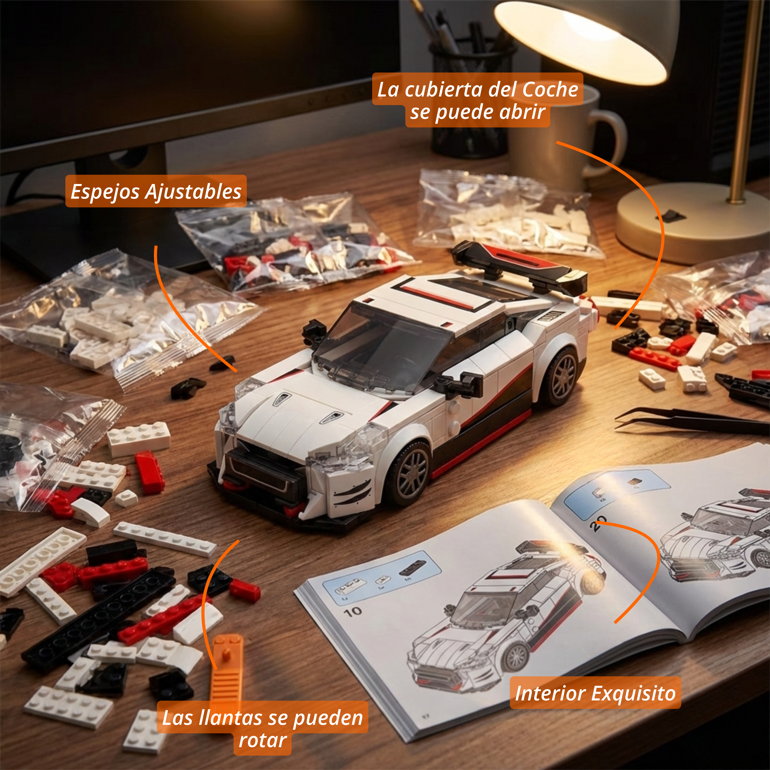 TYCOLE Deportivo Blanco con vitrina acrílica (317 pzas)