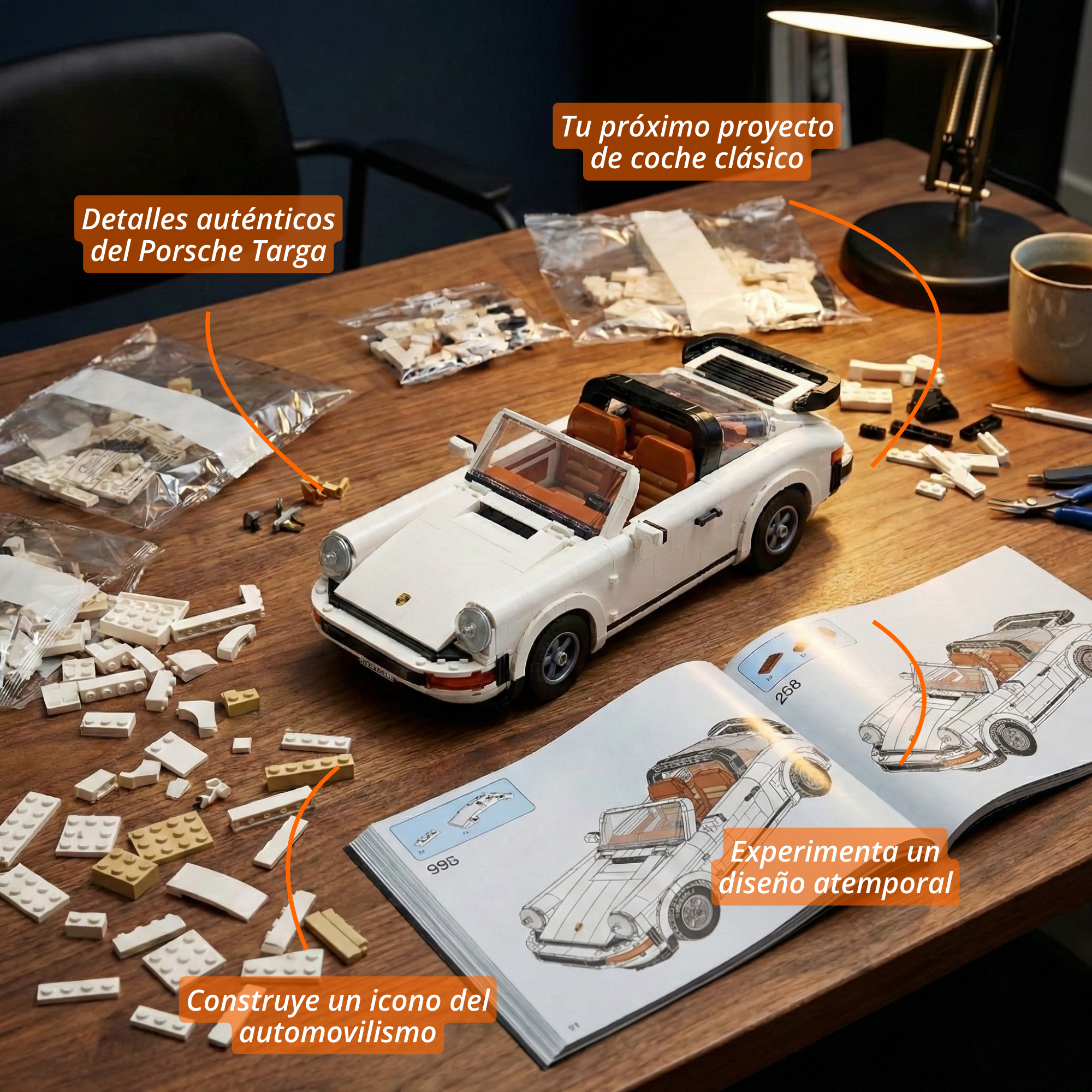 Porsche Targa: Clásico Deportivo  (1458 pzas)