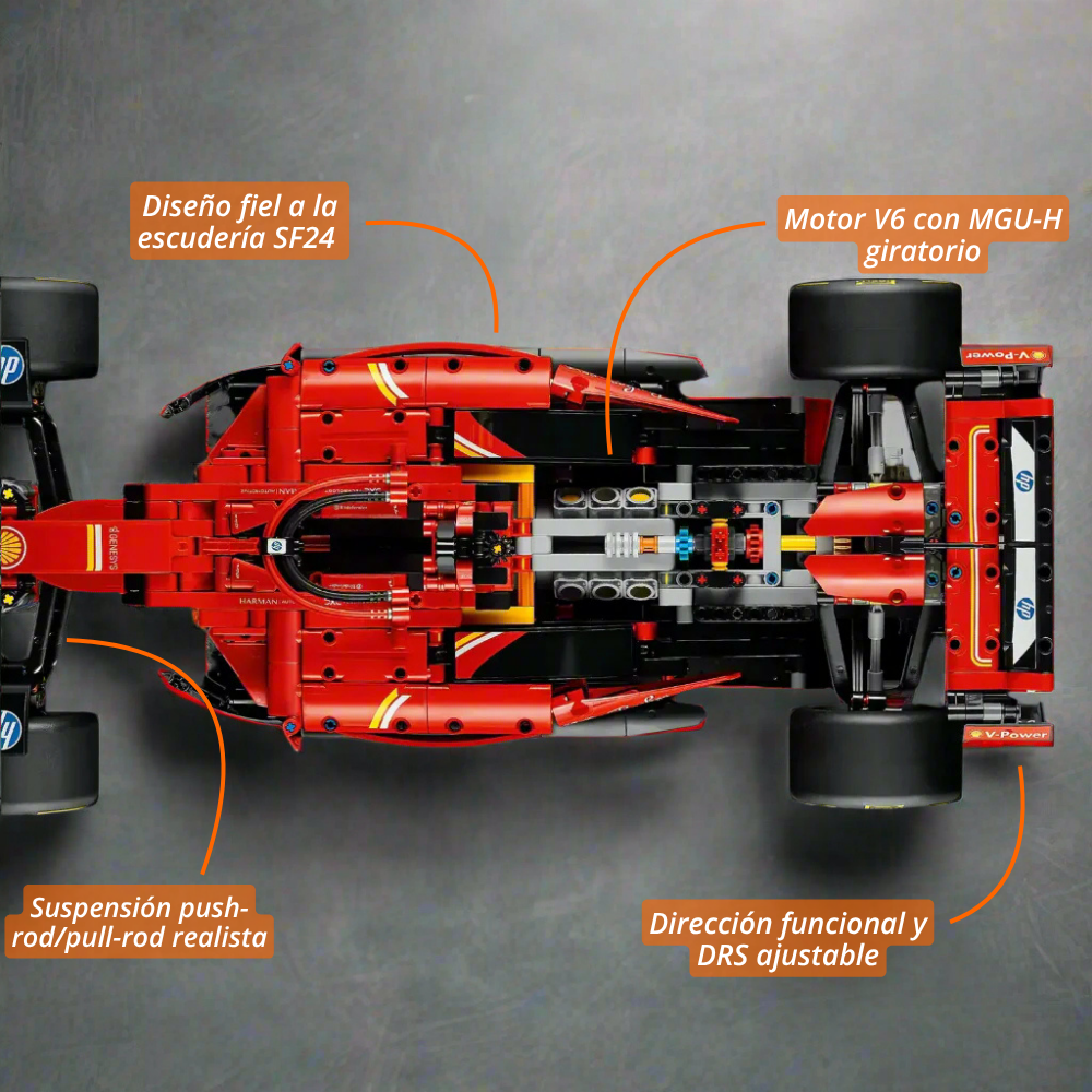 F1 SF24 Charles Leclerc/Carlos Sainz Escala 1:8 (1361 pzas)