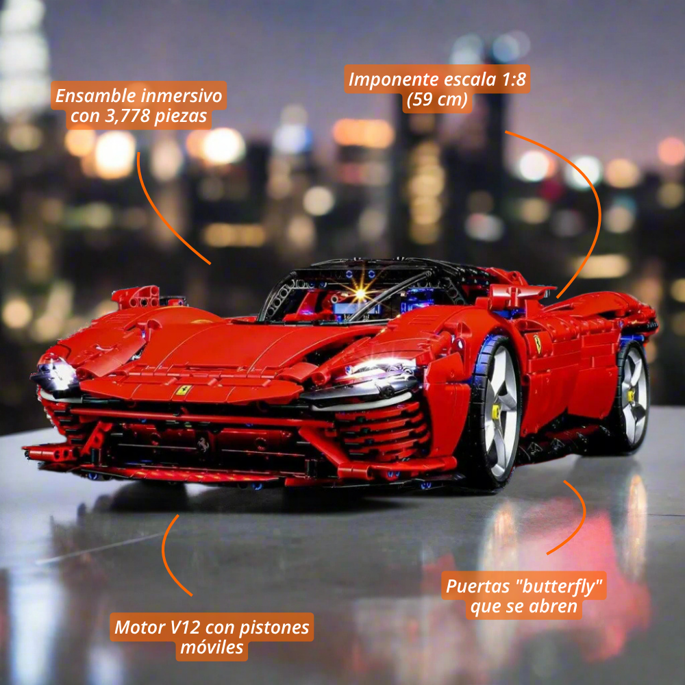 Daytona SP3: Hiperdeportivo Rojo Escala 1:8 (3778 pzas)