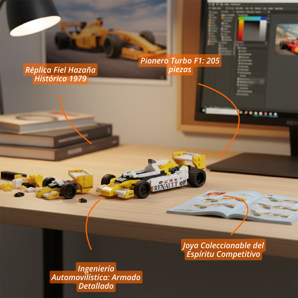 F1 Renault RS10 Mini: Kit de Colección (205 pzas)