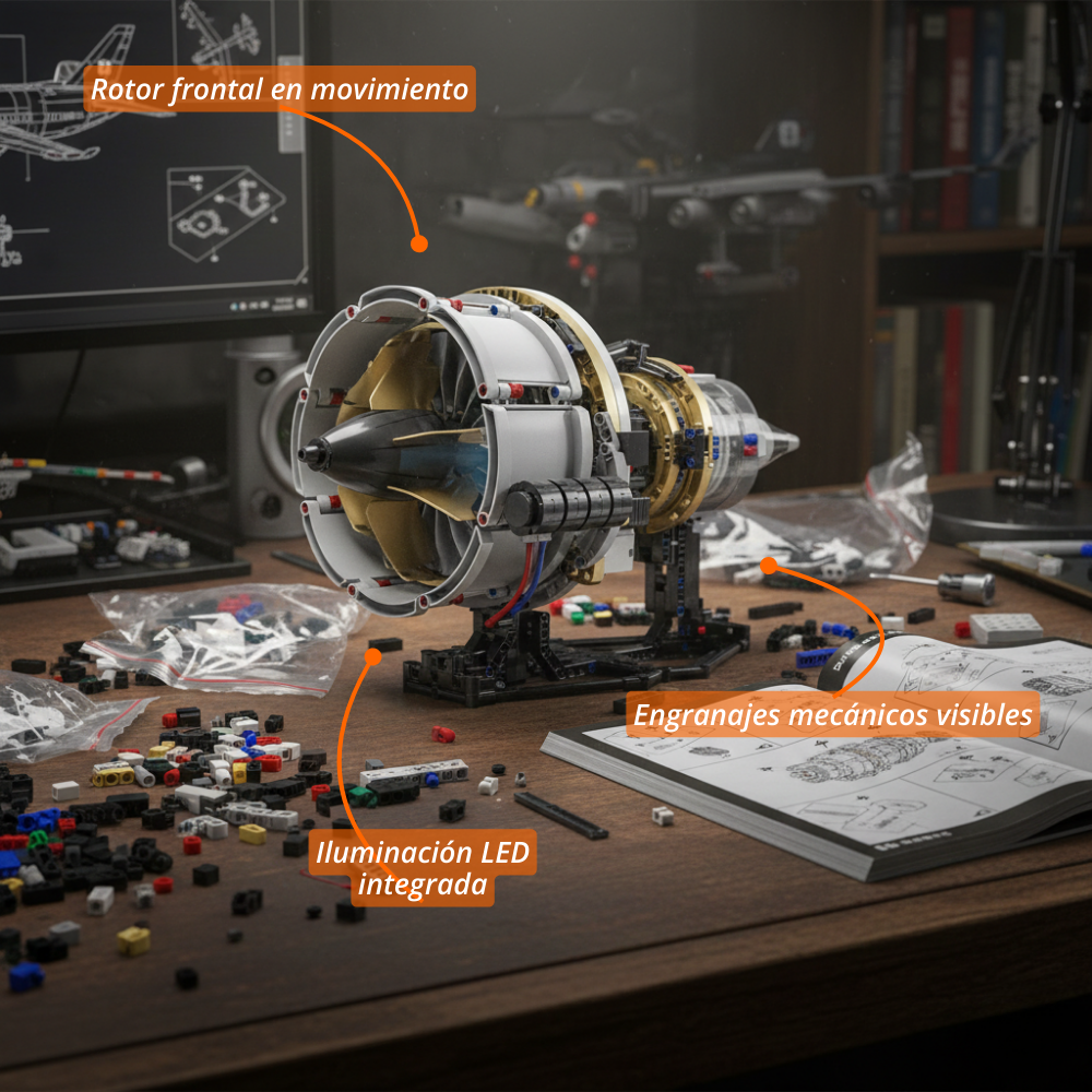 Motor De Avion con Motor Eléctrico (564 pzas)