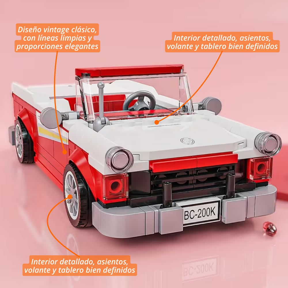 TYCOLE Vintage Rojo-Blanco con vitrina acrílica (311 pzas)