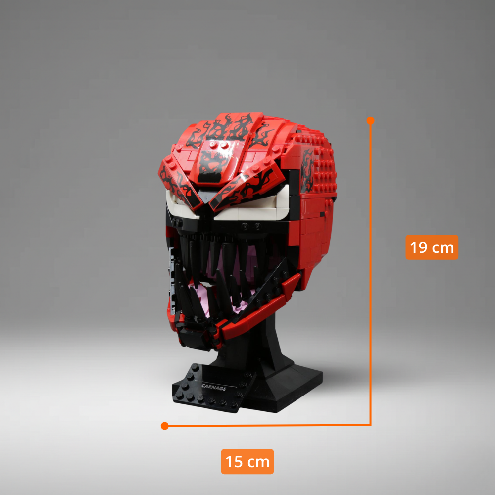 Máscara del Villano Arácnido Rojo – Set de Construcción (546 Piezas)