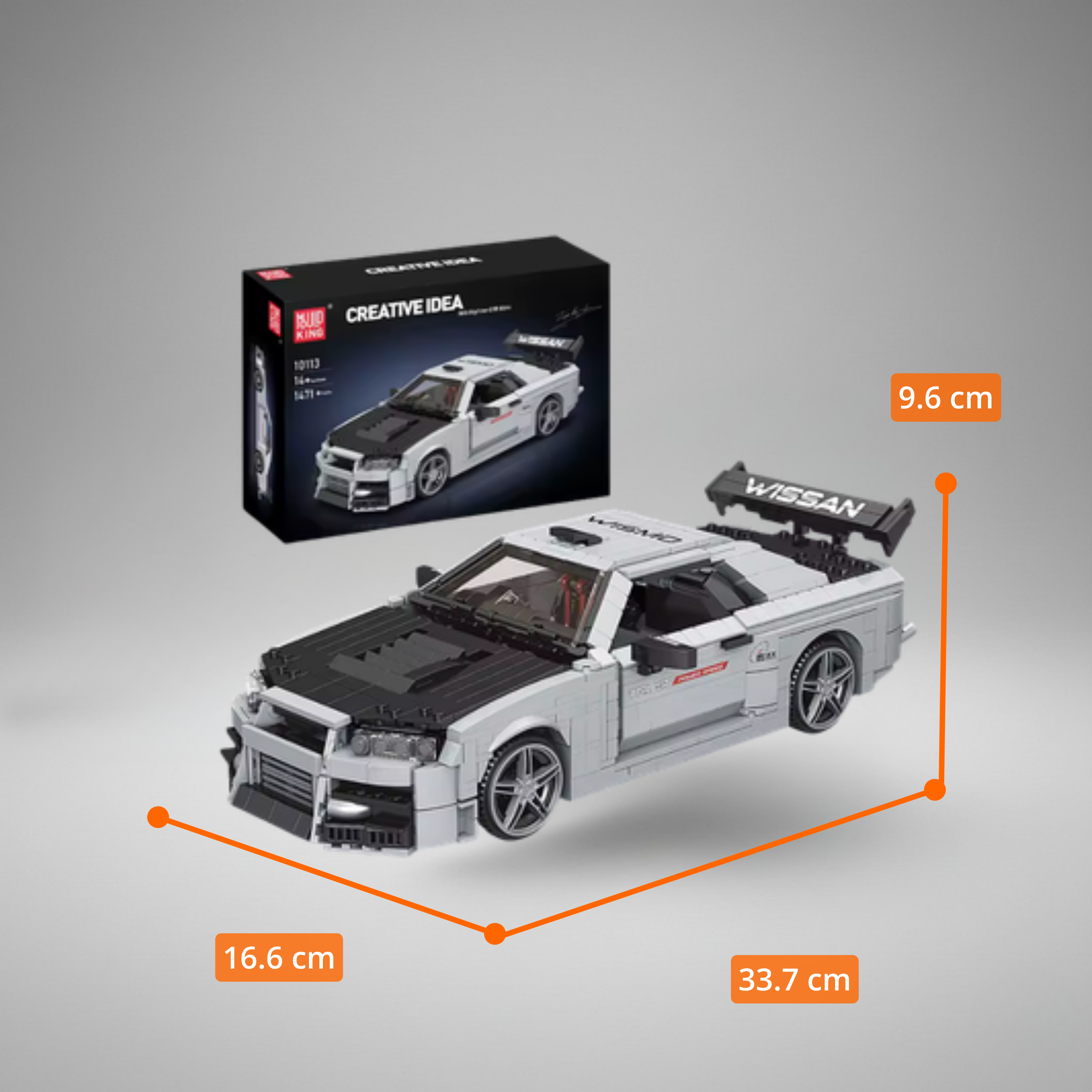 Mould King Skyline GTR R34: Kit de Colección (1471 pzas)