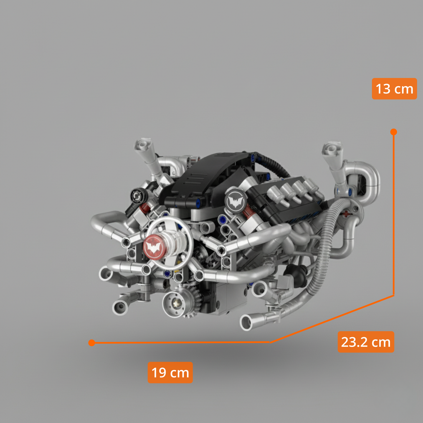 KAIXING Motor V8 del Batimovil con Batería y Motor Eléctrico (770 pzas)