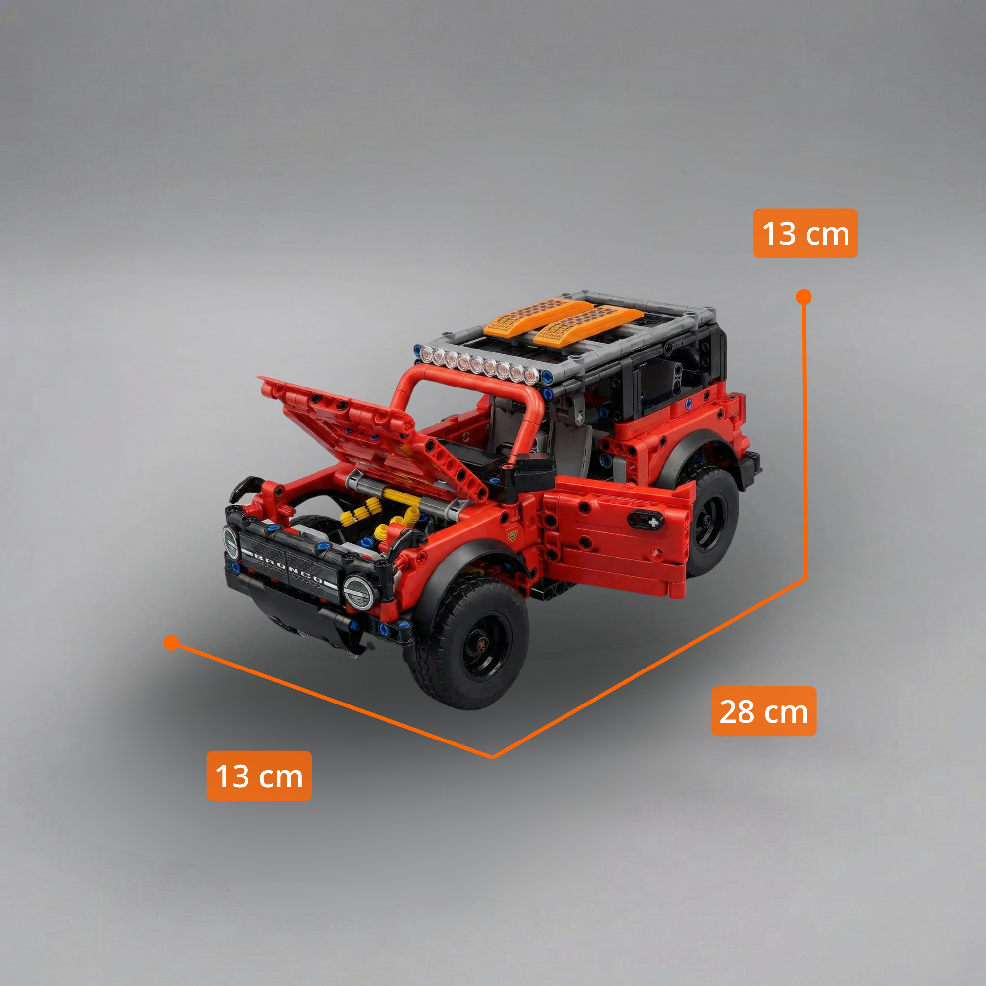 Bronco: SUV Roja Escala 1:15 (943 pzas)