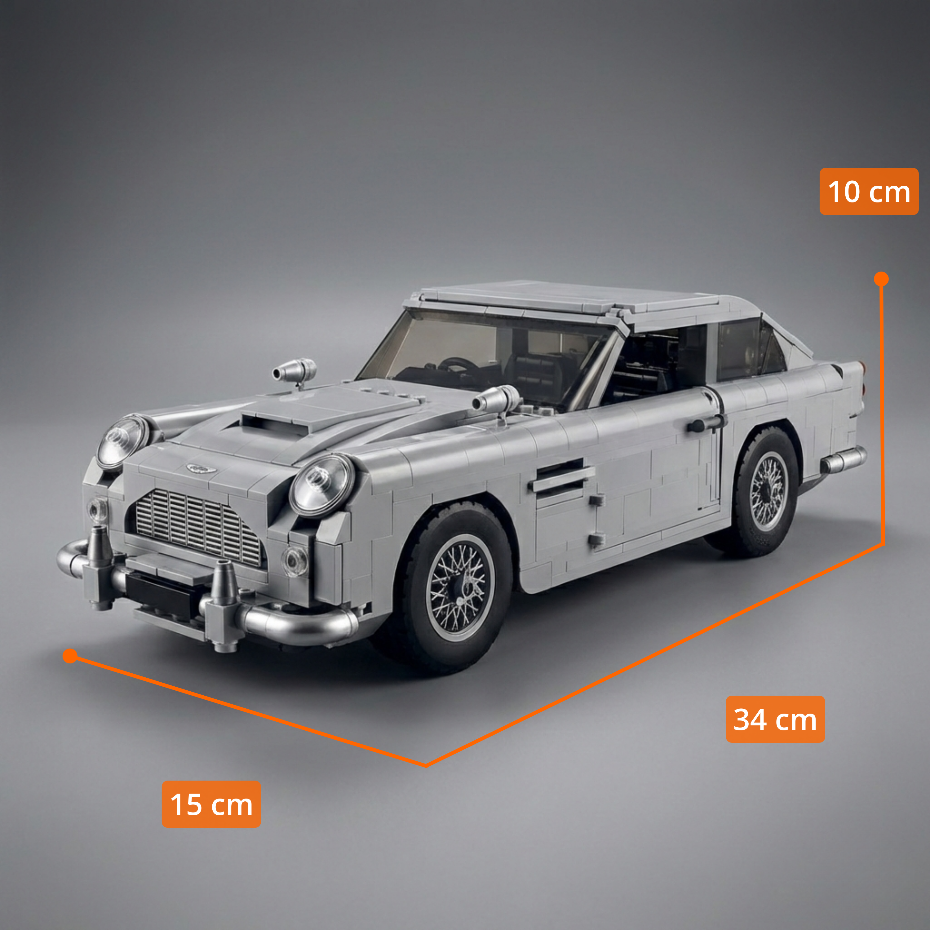 Aston Martin DB5: Vehiculo del Espía Clásico (1439 pzas)