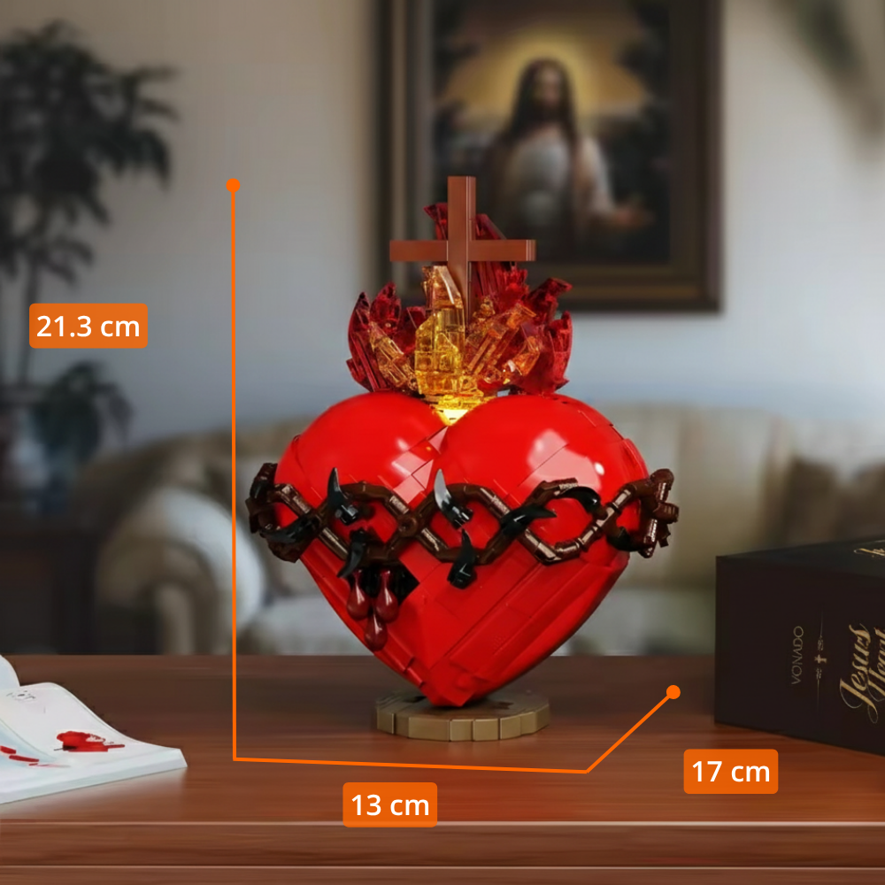 Corazón de Jesús con LED (625 pzas)