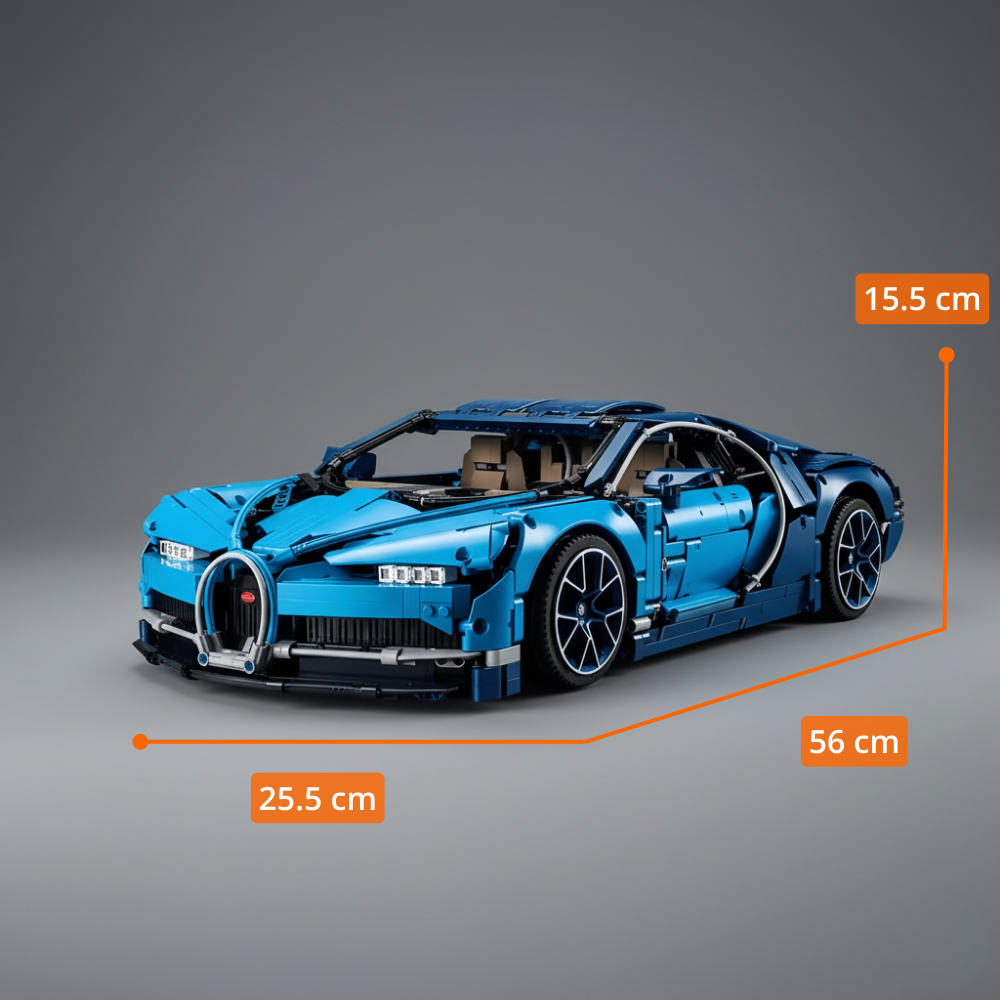 Super Deportivo Azul – Escala 1:8 (3599 pzas)