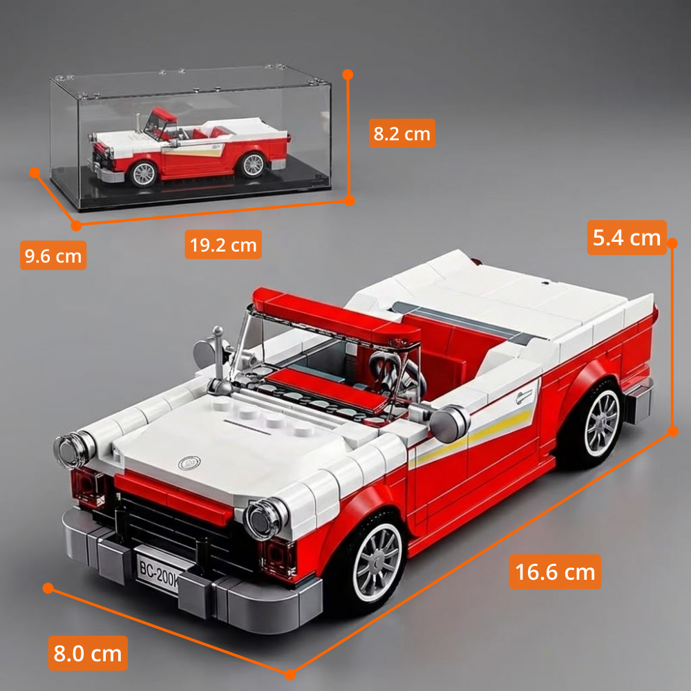 TYCOLE Vintage Rojo-Blanco con vitrina acrílica (311 pzas)