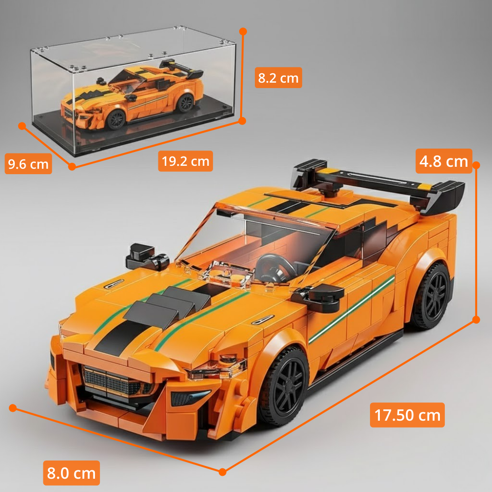 TYCOLE Deportivo Naranja con vitrina acrílica (311 pzas)
