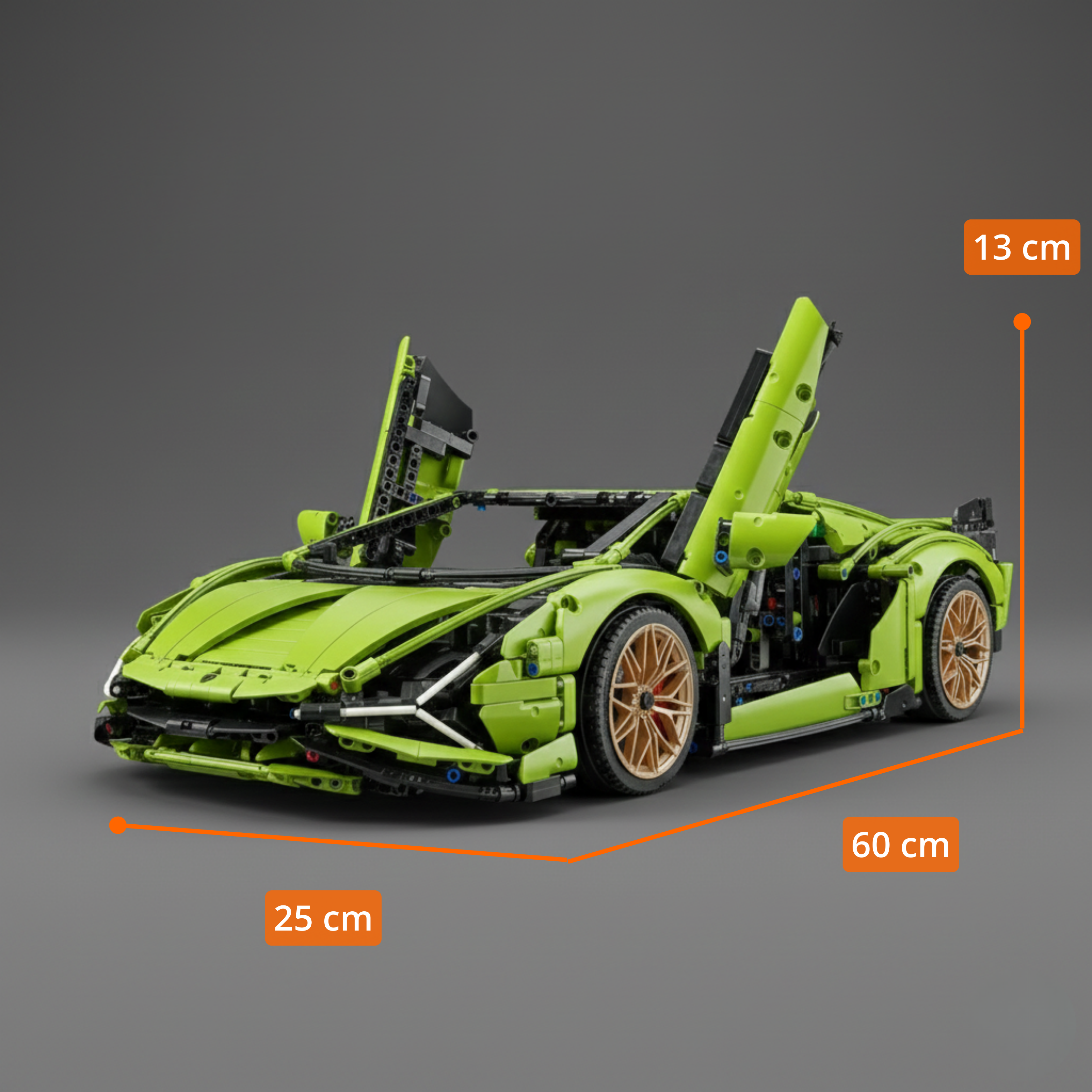 Sian FKP 37: Hiperdeportivo Verde Escala 1:8 (3696 pzas)