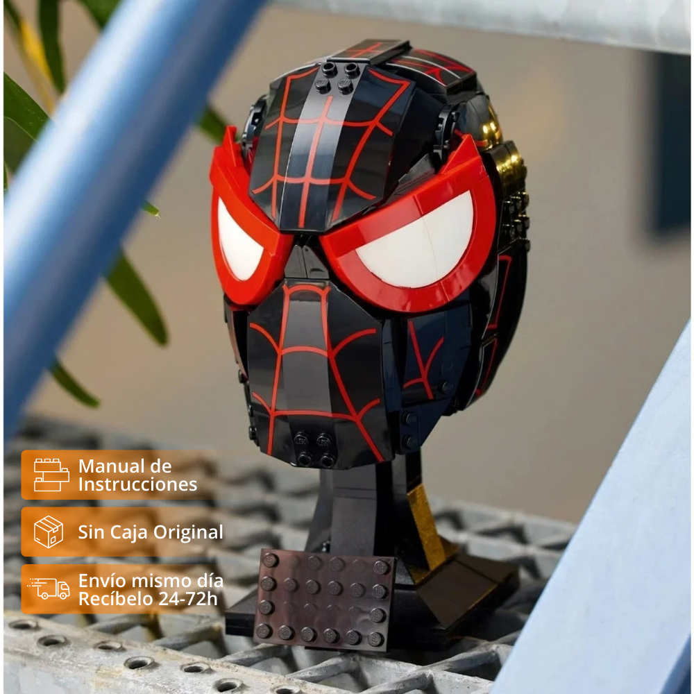 Máscara del Héroe Arácnido – Set de Construcción (487 Piezas)