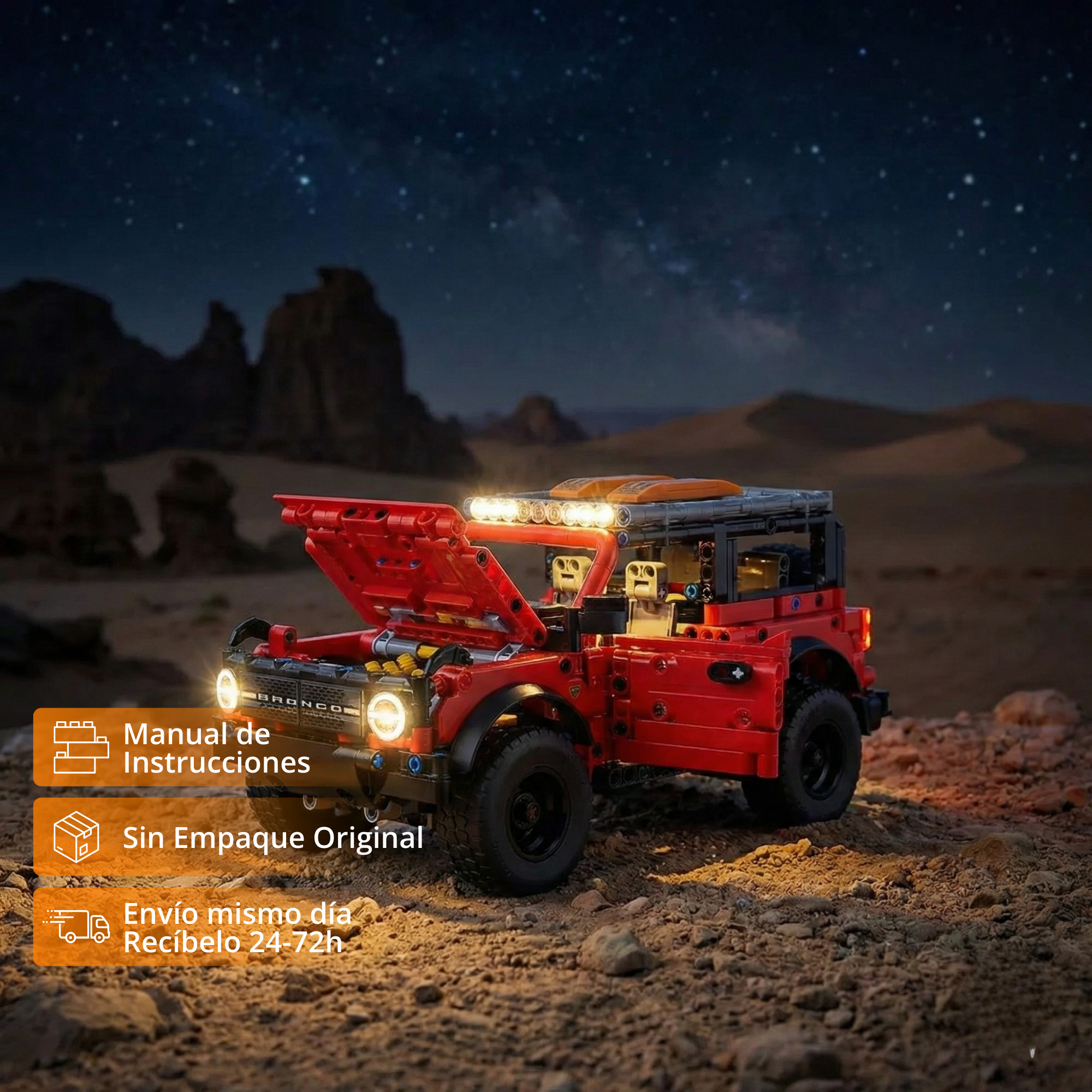 Bronco: SUV Roja Escala 1:15 (943 pzas)