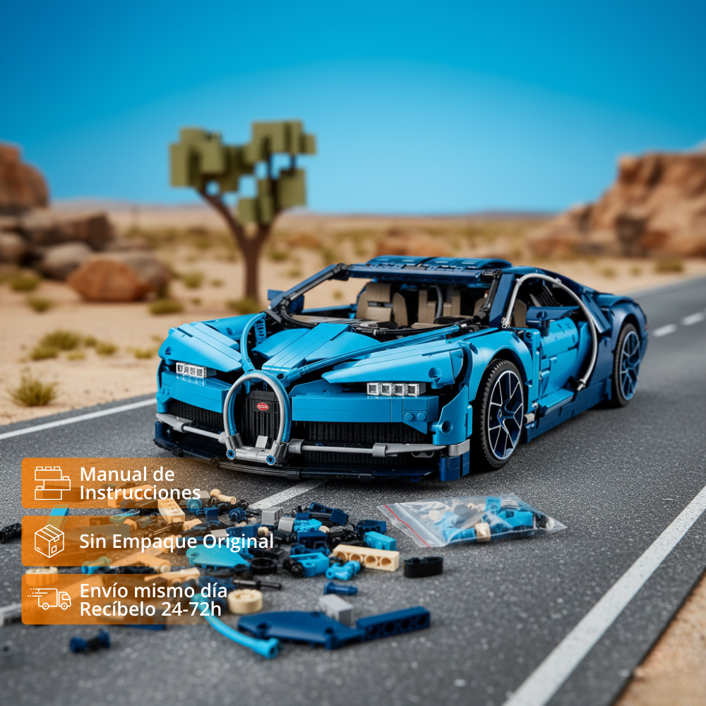 Super Deportivo Azul – Escala 1:8 (3599 pzas)