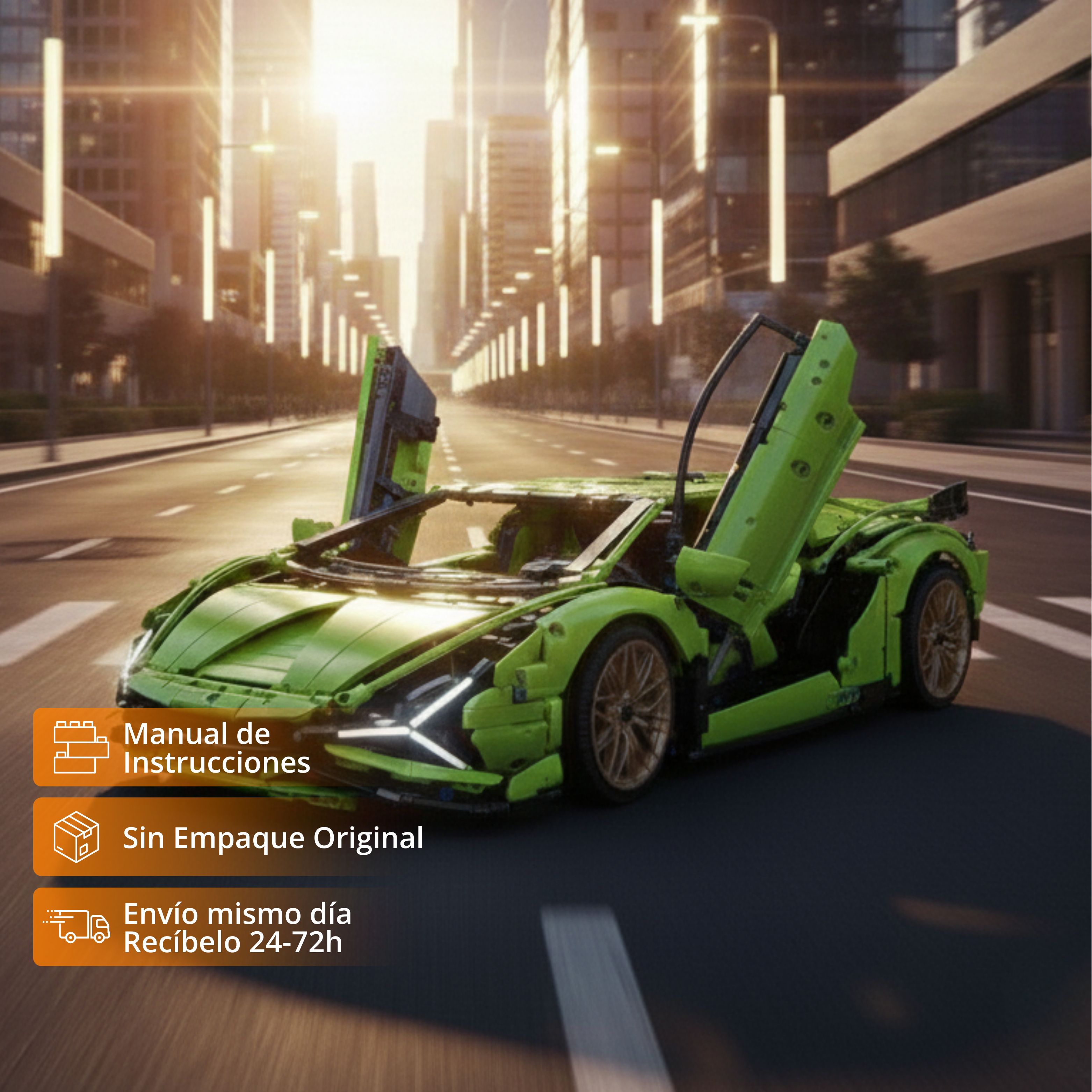 Sian FKP 37: Hiperdeportivo Verde Escala 1:8 (3696 pzas)