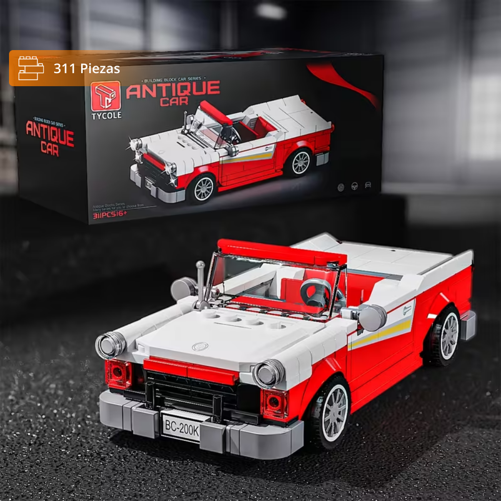 TYCOLE Vintage Rojo-Blanco con vitrina acrílica (311 pzas)