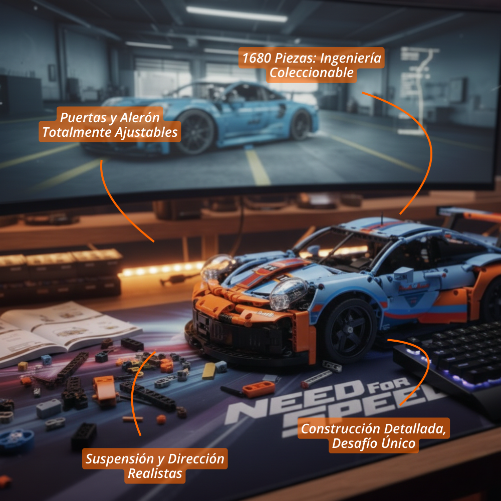 911 RSR Deportivo Naranja Escala 1:10 (1680 pzas)