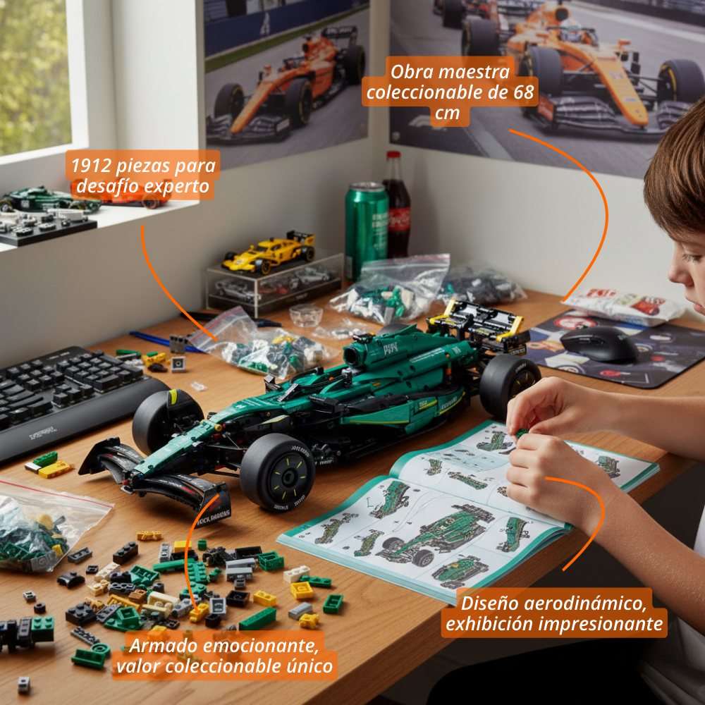 F1 Aston Martin AM24 Escala 1:8 (1912 Piezas)