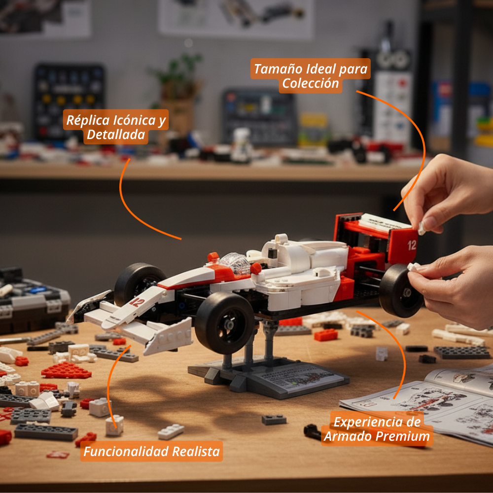 F1 Ayrton Senna MP4/4: Kit de Colección (693 pzas)