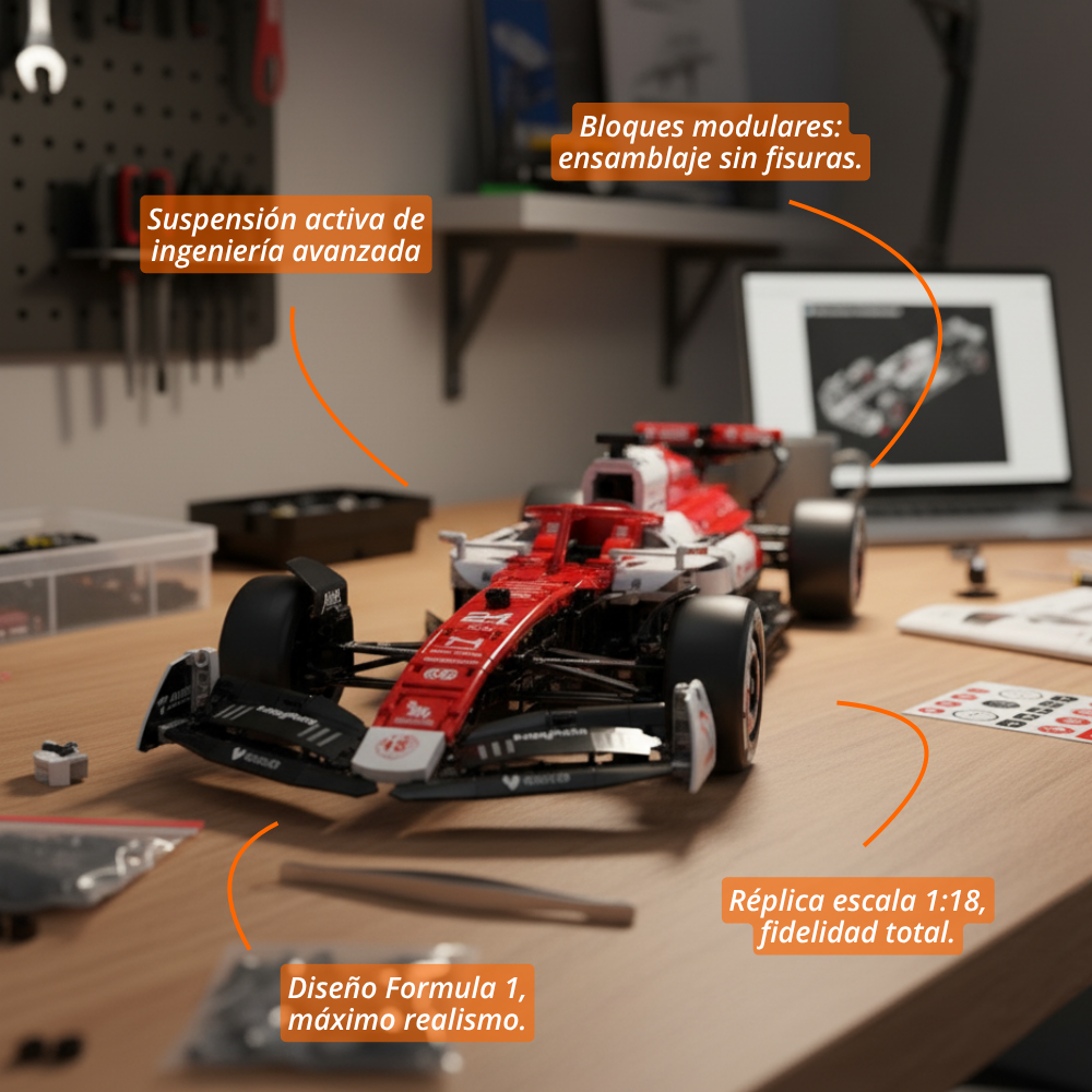 F1 Alfa Romeo: Kit de Colección Escala 1:8 (1700 pzas)