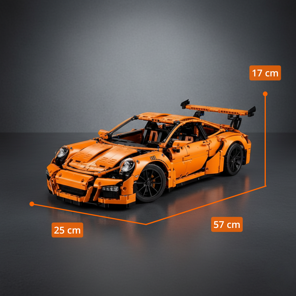 911 GT3 Deportivo Naranja Escala 1:8  (2704 pzas)