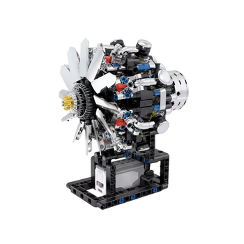 GISEGA Motor de Avión V8 con motor eléctrico (558 pzas) - imagen destacada 2