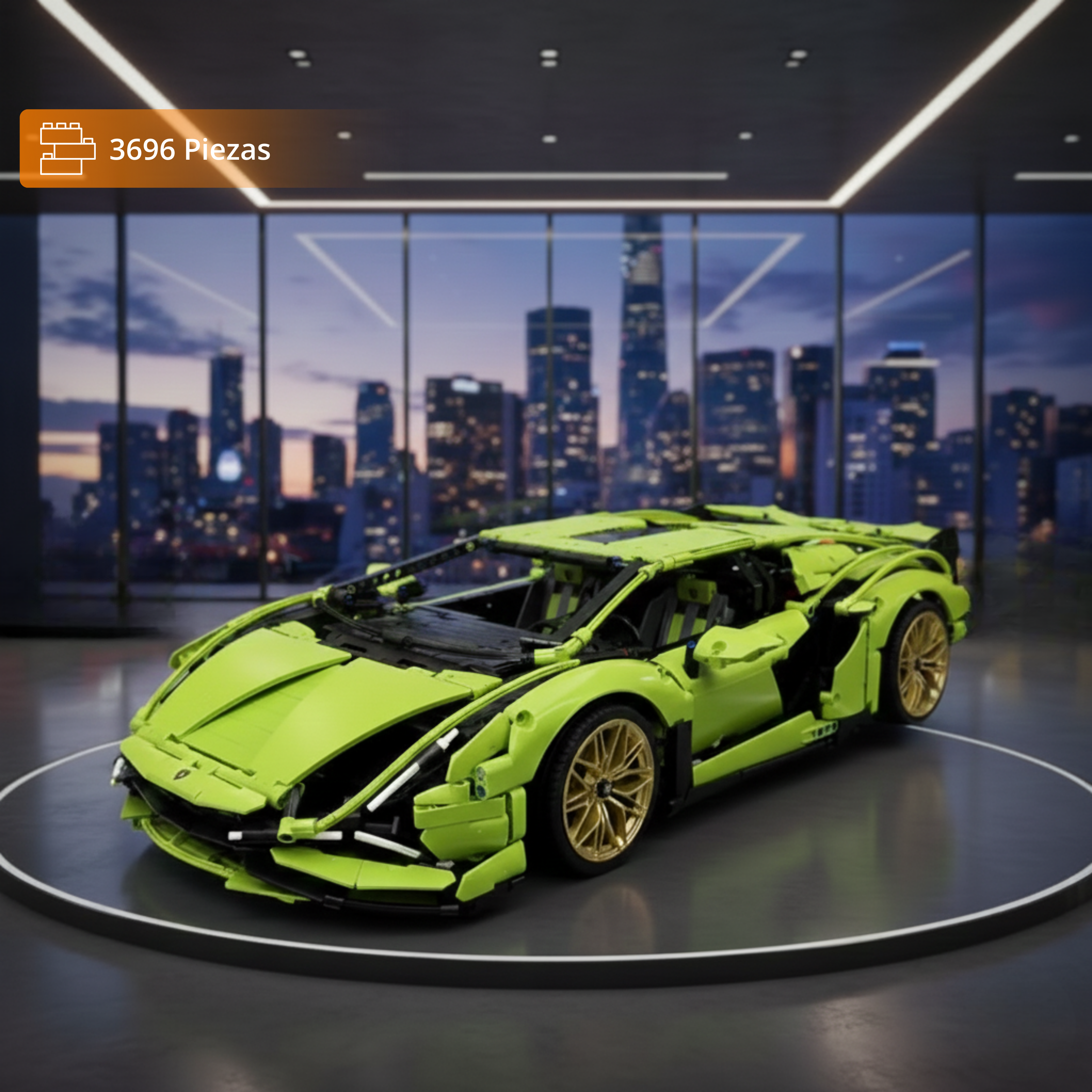 Sian FKP 37: Hiperdeportivo Verde Escala 1:8 (3696 pzas)