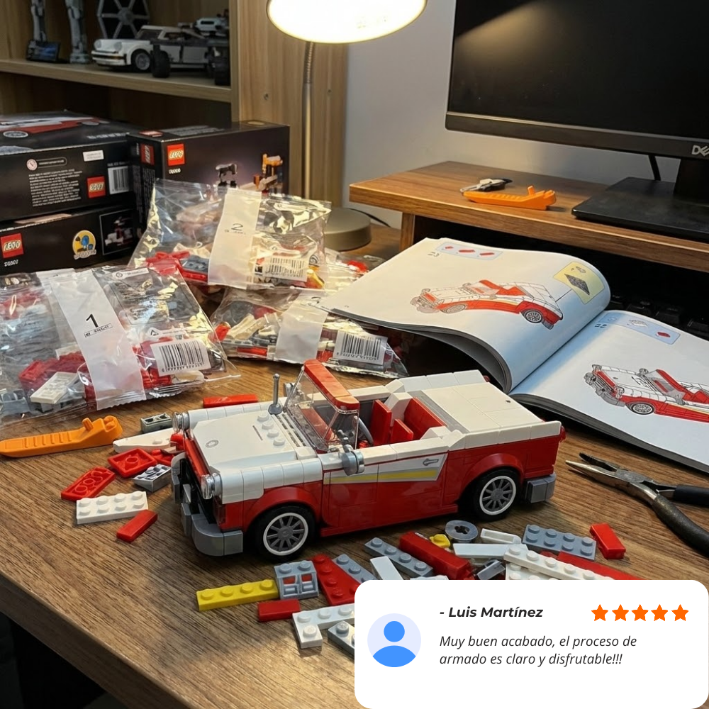 TYCOLE Vintage Rojo-Blanco con vitrina acrílica (311 pzas)