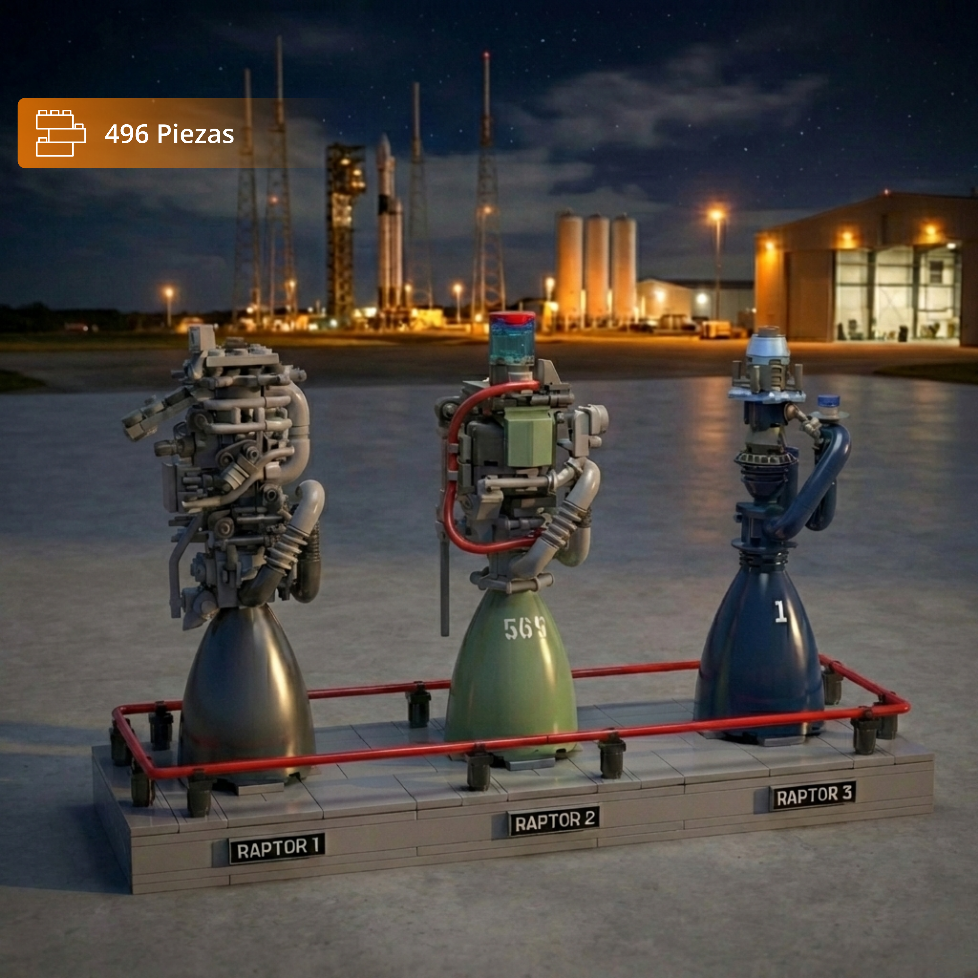 Motor De Cohete Aeroespacial (496 pzas)