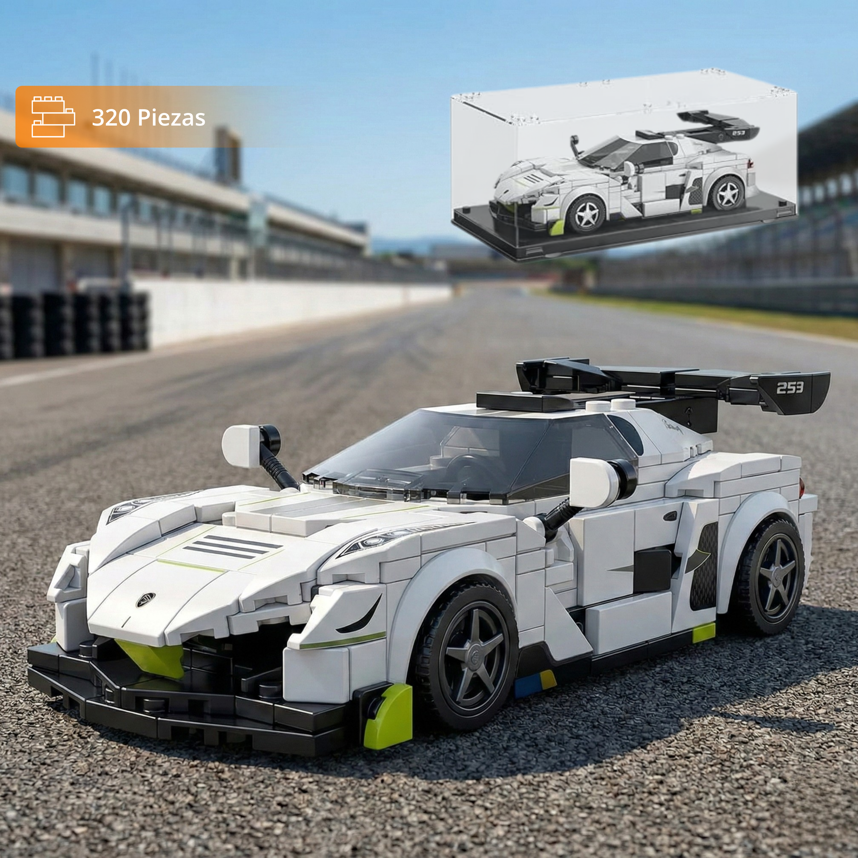 TYCOLE Deportivo Blanco con vitrina acrílica (320 pzas)