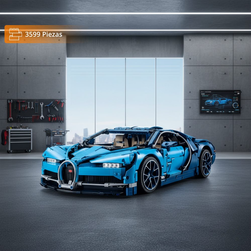 Super Deportivo Azul – Escala 1:8 (3599 pzas)