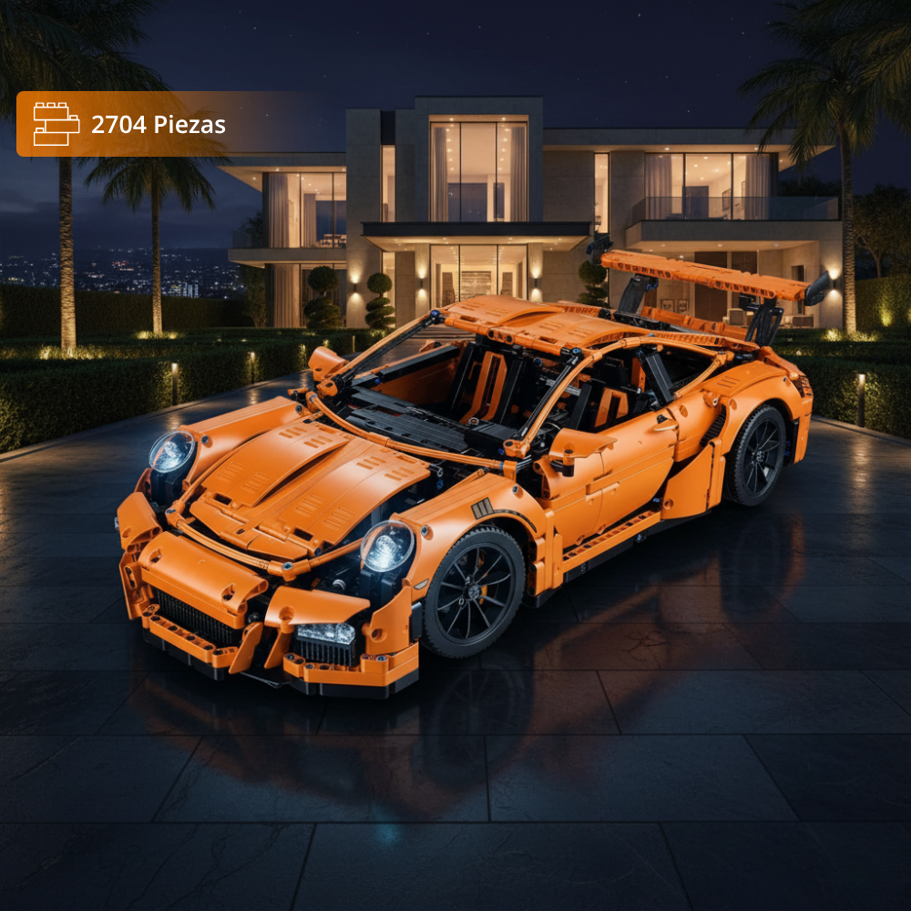 911 GT3 Deportivo Naranja Escala 1:8  (2704 pzas)