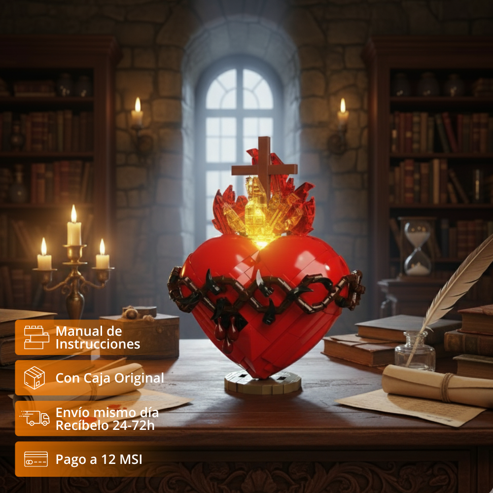 Corazón de Jesús con LED (625 pzas)