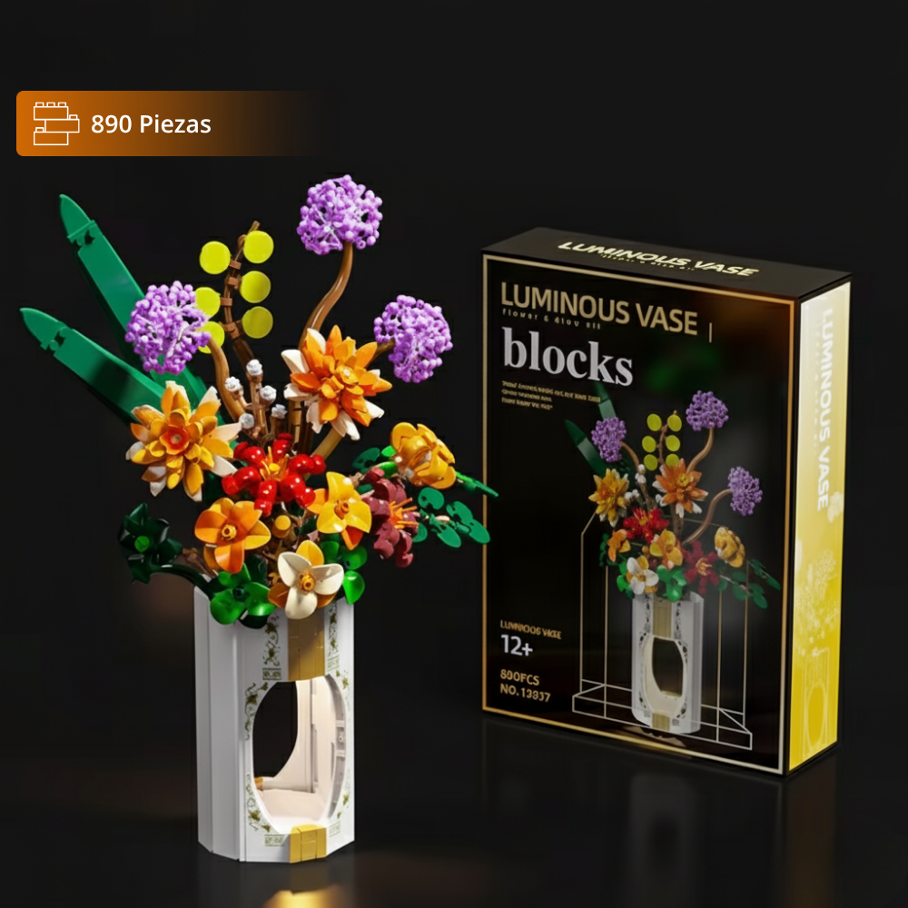 Jarrón Floral con Florero Luminoso (890 pzas)