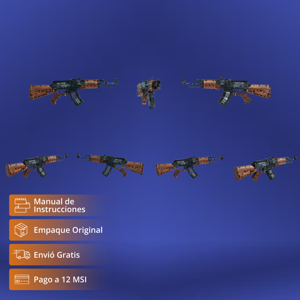 Fusil AK-47 con Mecanismo (500 Piezas)