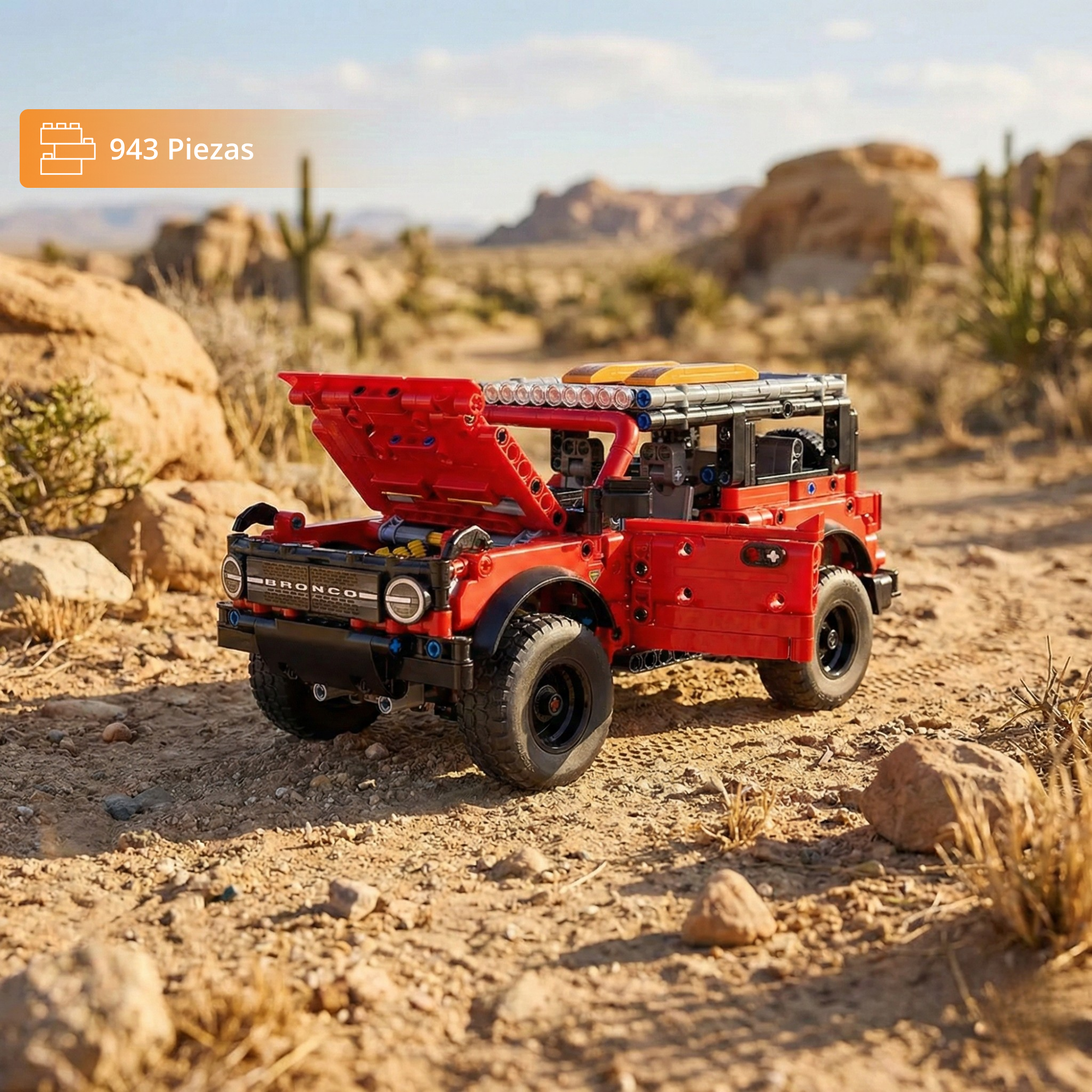 Bronco: SUV Roja Escala 1:15 (943 pzas)